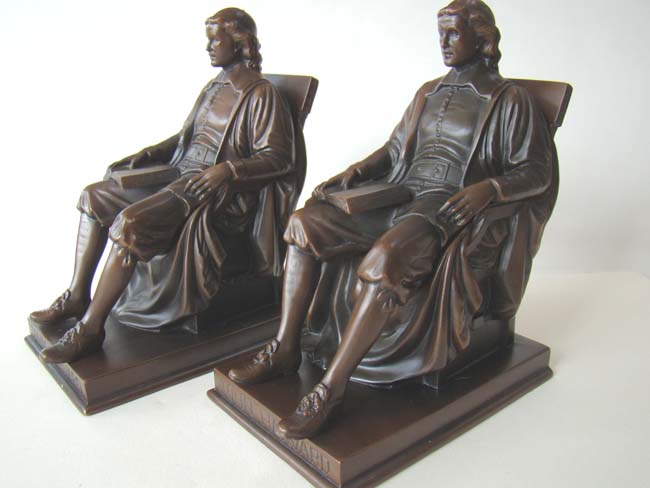 A Superb pair of Antique "JOHN HARVARD" Bookends circa 1900-1915